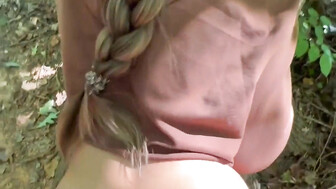 White girl takes BBC outdoor