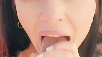 This whore is addicted to cum