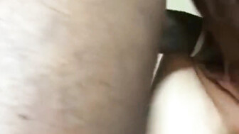 Sexy blonde chick enjoying huge black dick