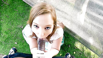 White redhead girl taking bbc, she’s an addicted bbc whore