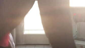 Cuckold wife bends over and receives huge cock from behind