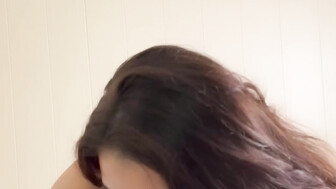 Busty white babe takes bbc creampie on her round ass