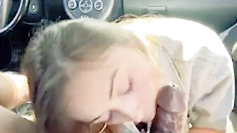 Blonde slut eats BBC for dinner