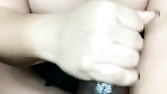 Thick latina gives huge BBC wet handjob