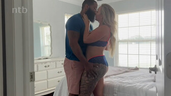 PAWG blonde with tattoo and dom BBC lover