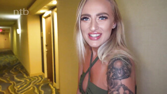 Tattooed sexy blonde with big tits gets big cock