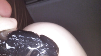 amateur milf moans, creams, shakes on bbc dildo