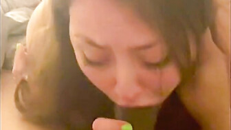 White slut loves dark chocolate