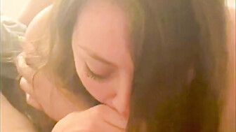 White slut loves dark chocolate