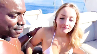 Pretty white girl spends her day off sucking n fucking bbc