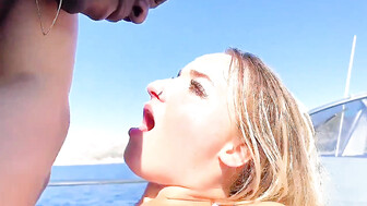 Pretty white girl spends her day off sucking n fucking bbc