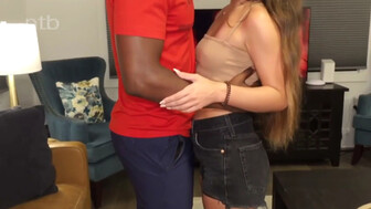 Honey gets creampied by her black lover