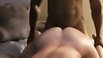 Oiled PAWG snowbunny takes BBC doggystyle