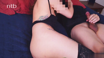 Double penetration for hot tattooed slut