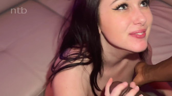 White wife gets hammered hard and hubby cleans her pussy