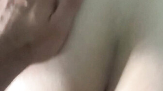 White wife fucks hubby's cock with that rubber extension