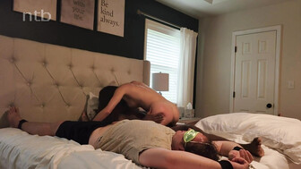 Hubby cleans wife's pussy after bbc impregnated her