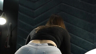 Redhead fucks bbc and gets creampie inside her bald pussy