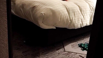 Hubby janks off his dick while his honey fucks bbc