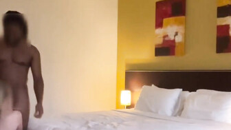 Hubby cleans his wife's pussy after bbc impregnated her