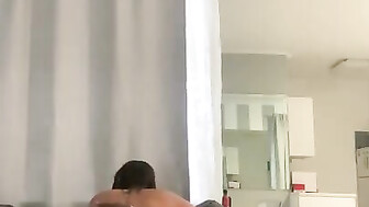 Hot amateur brunette bouncing her phat ass