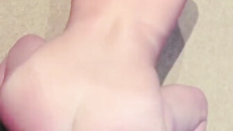 British blonde backing up and sucking BBC in front of Bf