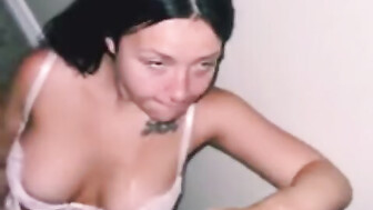 She stayed behind after the party was over and got a real treat