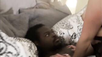 White wife fucks her new black bull for the first time while husband films