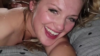 White honey was holding hubby's hand while taking BBC