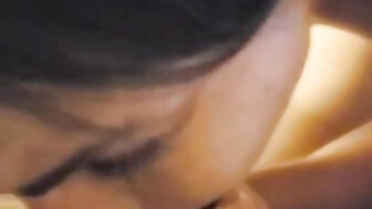 Horny slut swallows BBC then fucked