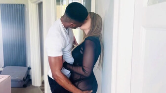 Pretty hotwife having fun with handsome black lover