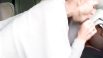 Hot mom gives blowjobs in the parking lot