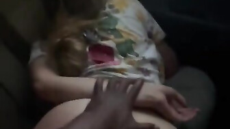 Big juicy booty girl takes huge black cock