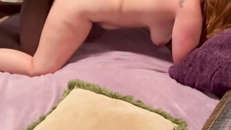 Teen redhead gets juicy facial from her bbc