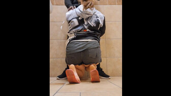 Black cock sucking in the mall