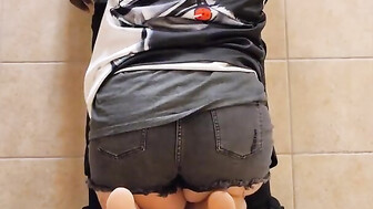 Black cock sucking in the mall