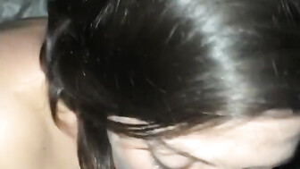 Boss lady sucking her first ever black cock