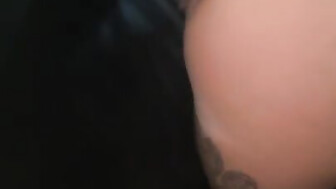 Sloppy deepthroat on big black cock to backshots