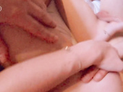 Cuckold blond gets fucked and creamed by hubby and his friend