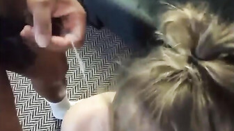 Insatiable blond white babe gets gangbanged by many black lovers p. 1