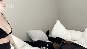 Busty white milf jumps on that bbc once again