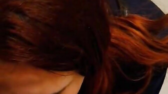 Redhead worshipping that BBC in public restroom