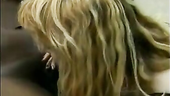 Mature wife sucking black cock in the back yard