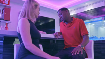 Hot blonde with a beautiful face got a hard black cock