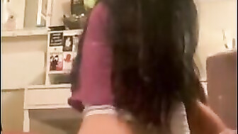 Listen to her wet pussy as she rides BBC