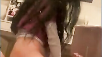 Listen to her wet pussy as she rides BBC