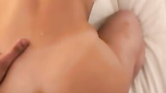 Cuck husband blows his load while wife is bent over