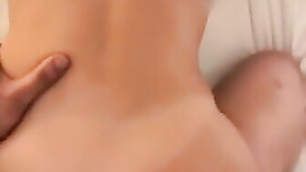 Cuck husband blows his load while wife is bent over