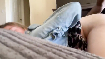 Hot sexy chick handcuffed and fucked by black cock