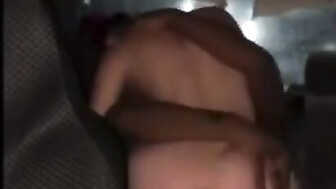 Black cock riding in the car